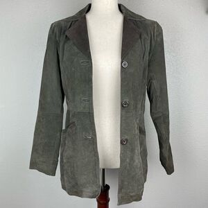Mariposa Green Leather Jacket Size M EUC